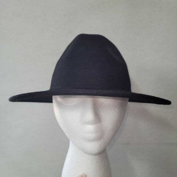 Free People Hat Womens OS Black Wool Goldfinger Western Felt Wide‎ Brim Hat - Picture 3 of 12